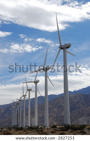wind turbines collecting natural energy.