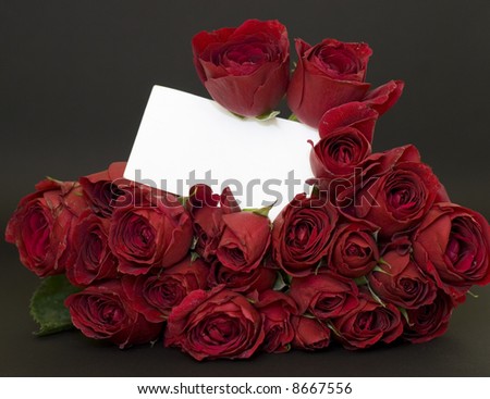 Red Roses and note card