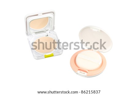 Two style of cosmetic powder cases