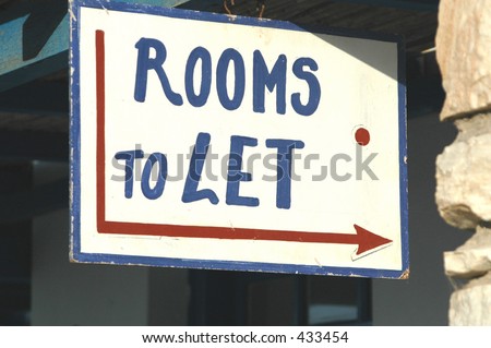 rooms to let sign in the greek islands