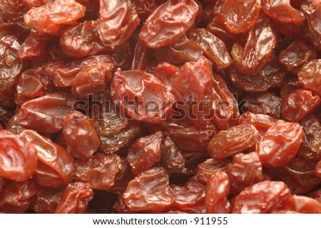micro view of raisins