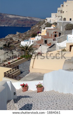 greek islands santorini hotels and villas over the sea
