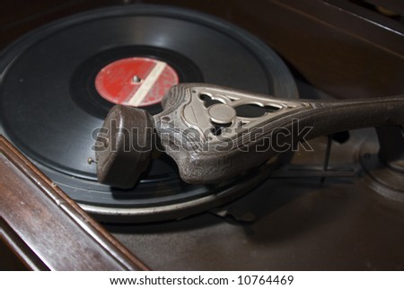 antique record music player vinyl disc made in ecuador south america