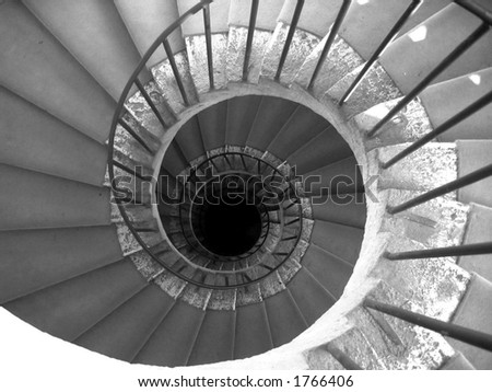 Spiral Staircase in Black and White