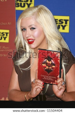 Christina Aguilera  at an In-Store Appearance to promote the BACK TO BASICS - LIVE AND DOWN UNDER  Concert DVD held at Best Buy,  Hollywood.