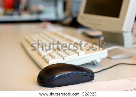 Mouse & Keyboard, in a working place.