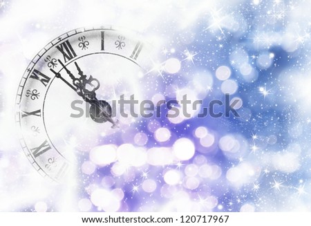 Nearly Twelve O'clock Midnight, New Year Concept.