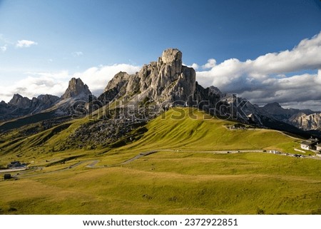 Similar – Image, Stock Photo Passo Giau beautiful mountains in Dolomites alps, Italy