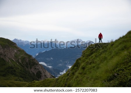 Similar – Image, Stock Photo Passo Giau beautiful mountains in Dolomites alps, Italy