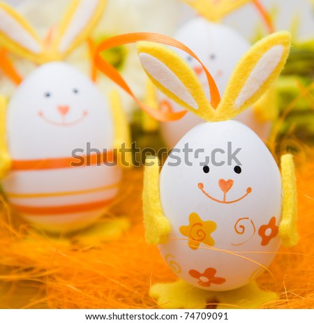 Bunny shaped easter eggs
