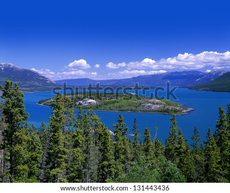 Tagish Lake in the Coastal Mountains, Yukon, Canada
