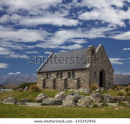 New Zealand - The Church of the Good Shepherd and Lake Tekapo,  South Island
