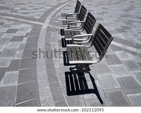 Stone cobbles and chair