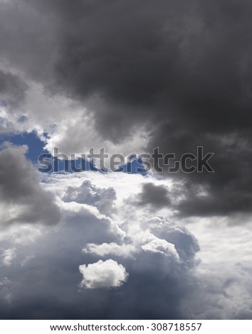 Clouds and sky, dramatic stormy weather