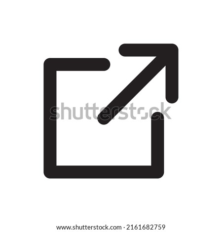 Simple share icon, link, Vector line icon on white background.