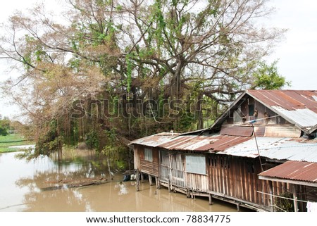 Wooden House Near the River