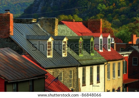 Dormer Windows in Harpers Ferry, Maryland, USA