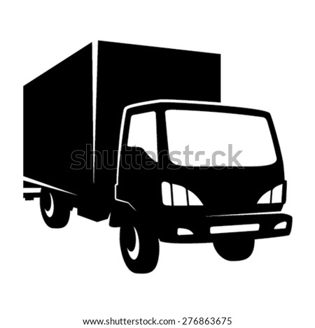 Removal truck icon - black
