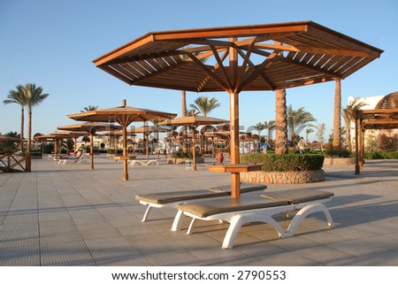 sunshades at health resort