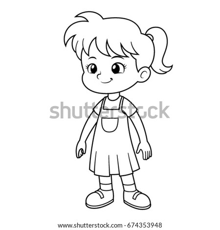 Girl Clipart Outline | Free download on ClipArtMag