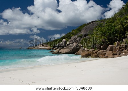 Beach of Sister Island, Seychelles