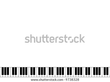 Piano Keys Border Stock Photo 9738328 : Shutterstock