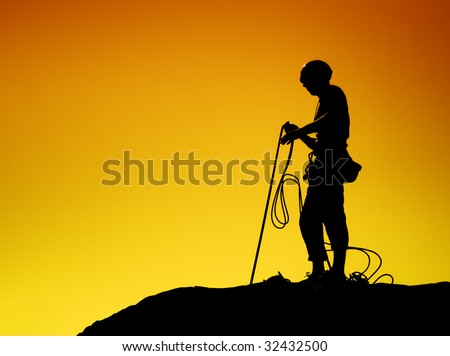Rock Climber Silhouette
