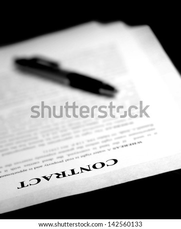 Contract with person signing name on signature line
