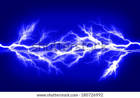 Pure energy and electricity with blue background symbolizing power
