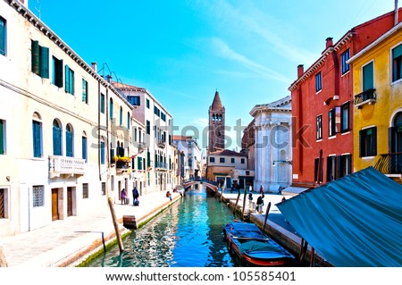 VENICE, ITALY - APRIL 01: Tourists from all the world enjoy the historical city of Venezia in Italy, famous UNESCO World Heritage Site, in a spring day on April 01, 2012 in Venice, Italy
