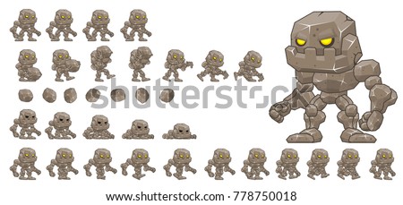Golem game character for creating fantasy video games