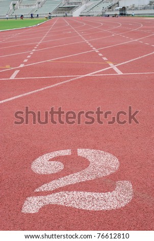 Running Track in number two at stadium