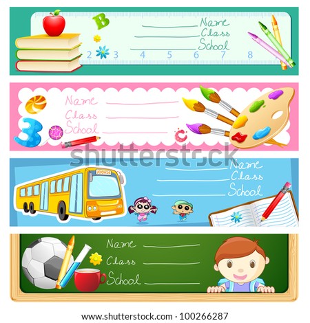 Illustration Of Back To School Banner Set - 100266287 : Shutterstock