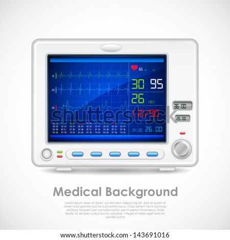 illustration of ECG machine displaying heartbeat