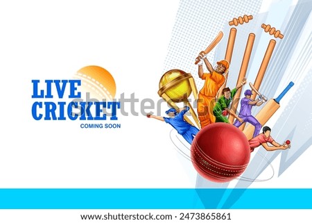 illustration of batsman playing cricket championship sports 2024