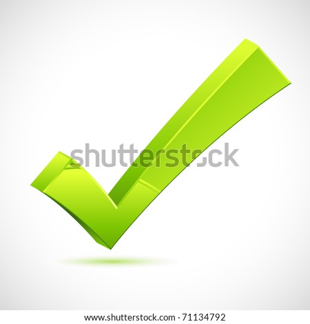 illustration of green check mark on isolated background
