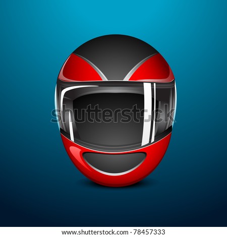illustration of bike helmet on abstract background