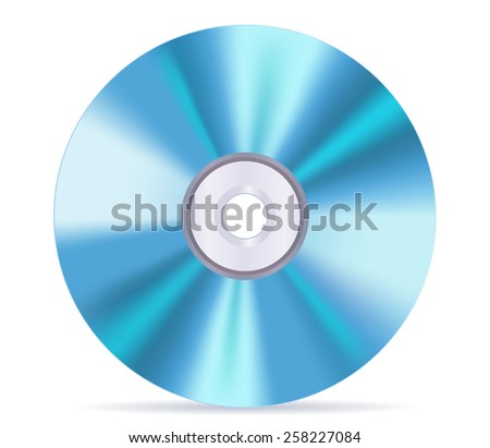 Disc. Vector Illustration isolated  on white background.