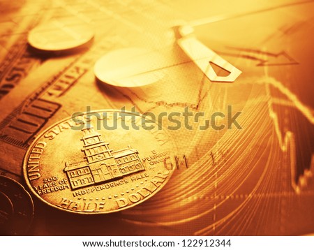 Finance background with money and chart. Finance concept.