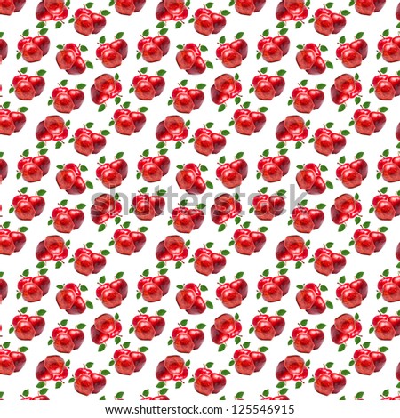 Red apple pattern background.