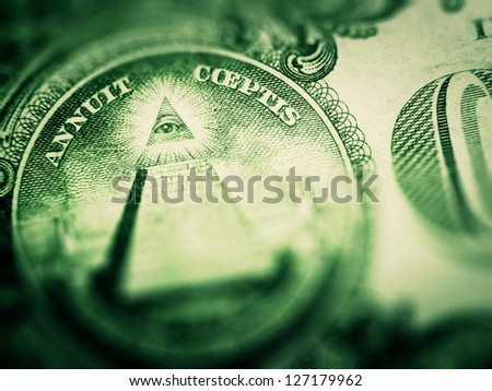One dollar detail pyramid. Tilt-shift lens use.