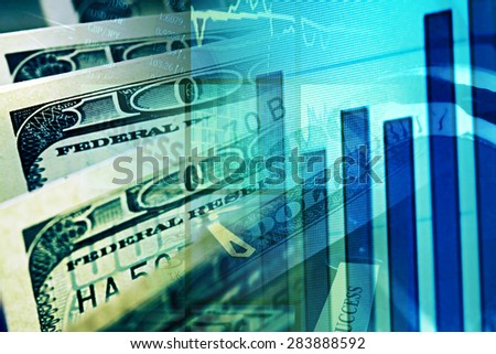 Finance background with dollars. Business concept.