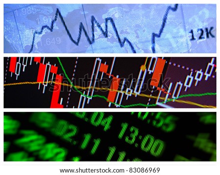 Finance background with charts