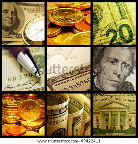 EU and USA money. Finance concept.