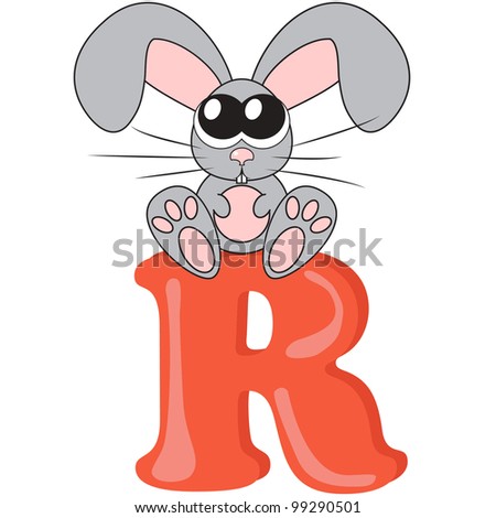 Alphabet For Kids, Letter R, Vector Illustration. - 99290501 : Shutterstock