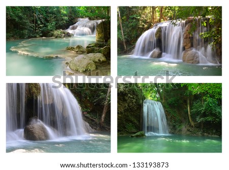 Picture collection of Erawan Waterfall, Kanchanaburi, Thailand