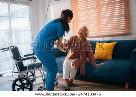 Similar – Image, Stock Photo Senior physician working on laptop in hospital