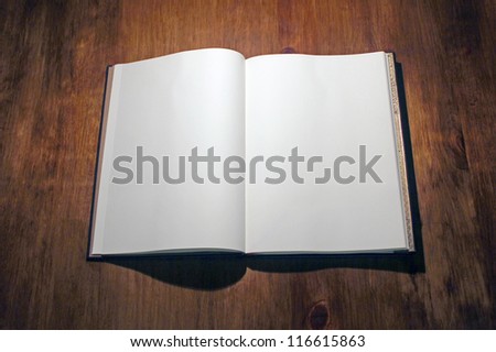 Open book on white