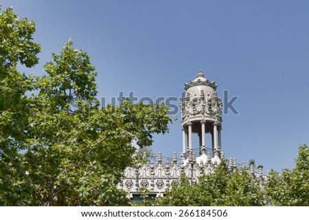 BARCELONA, SPAIN - JULY 12, 2013: Architectural masterpieces in Barcelona