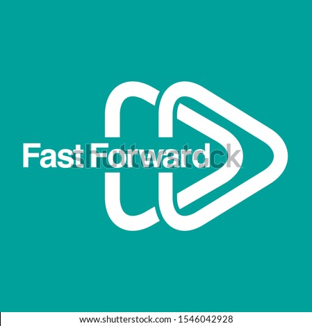 Vector abstract, fast forward logo or symbol.